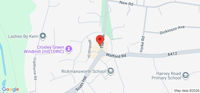 Map showing Yummy Pizza - Rickmansworth in Croxley Green